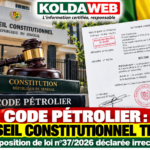 Code pétrolier : le Conseil constitutionnel déclare irrecevable la proposition de loi n°37/2026.